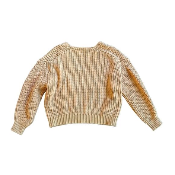 Maeve by Anthropologie Womens V-Neck Sculptured Pullover Sweater in Orange Small - Picture 5 of 7